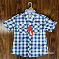 Elegant Printed Plaid Short Sleeve Cotton Shirts